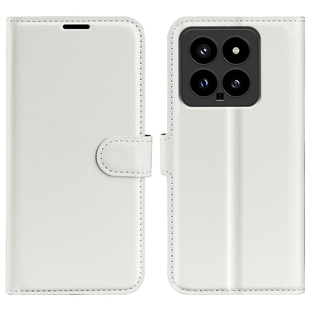For Xiaomi 14 Case Litchi Texture PU Leather Stand Phone Wallet Cover