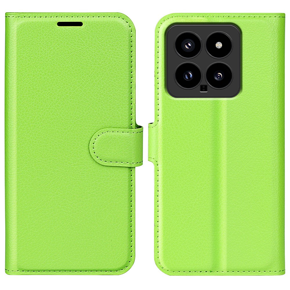 For Xiaomi 14 Case Litchi Texture PU Leather Stand Phone Wallet Cover