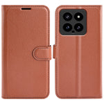 For Xiaomi 14 Case Litchi Texture PU Leather Stand Phone Wallet Cover