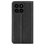 Xiaomi 14-skal med hudkontakt, läderfodral med plånboksställ