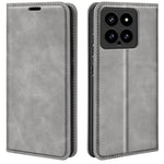 Xiaomi 14-skal med hudkontakt, läderfodral med plånboksställ