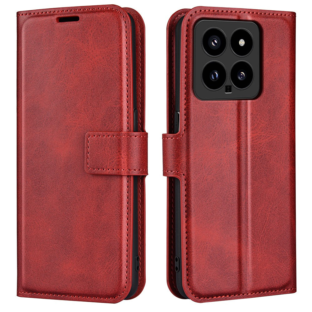 For Xiaomi 14 Case Calf Texture PU Leather Flip Phone Wallet Cover