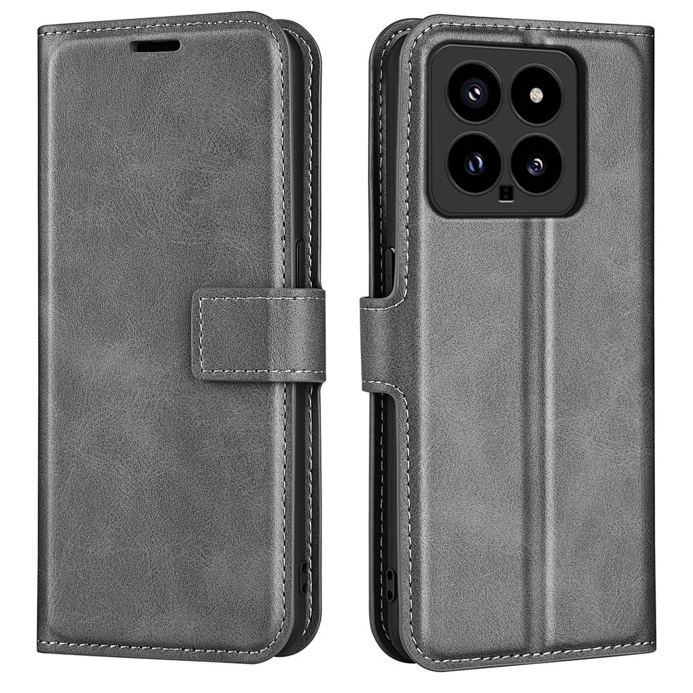 For Xiaomi 14 Case Calf Texture PU Leather Flip Phone Wallet Cover