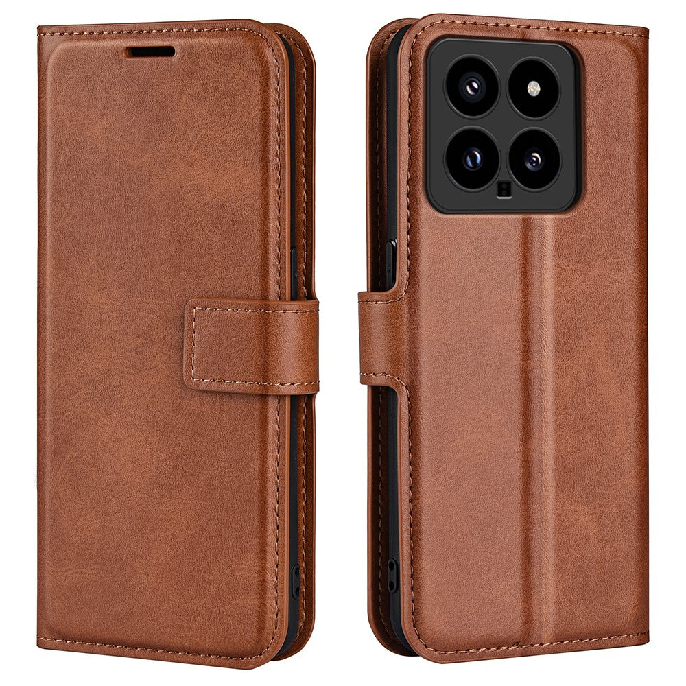 For Xiaomi 14 Case Calf Texture PU Leather Flip Phone Wallet Cover