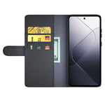 For Xiaomi 14 Case Genuine Split Leather Phone Cover with Wallet Stand