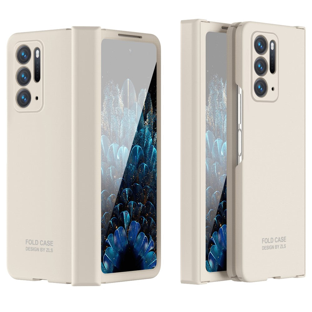 For Oppo Find N Case Scratch-resistant Hard PC Cell Phone Cover with Tempered Glass Film