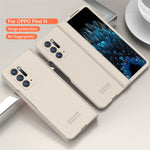 For Oppo Find N Case Scratch-resistant Hard PC Cell Phone Cover with Tempered Glass Film