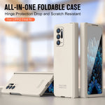 For Oppo Find N Case Scratch-resistant Hard PC Cell Phone Cover with Tempered Glass Film