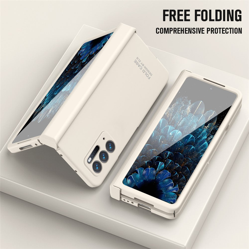 For Oppo Find N Case Scratch-resistant Hard PC Cell Phone Cover with Tempered Glass Film