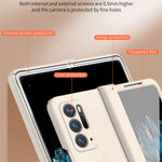 For Oppo Find N Case Scratch-resistant Hard PC Cell Phone Cover with Tempered Glass Film
