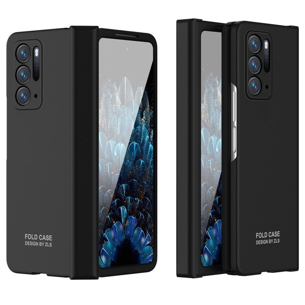 For Oppo Find N Case Scratch-resistant Hard PC Cell Phone Cover with Tempered Glass Film