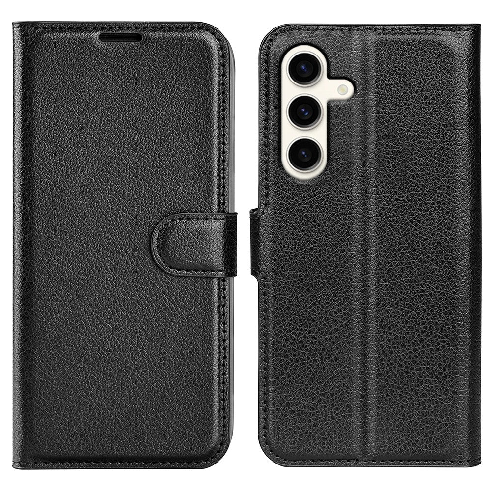 For Samsung Galaxy S24+ Case Wallet Stand Litchi Texture Phone Cover