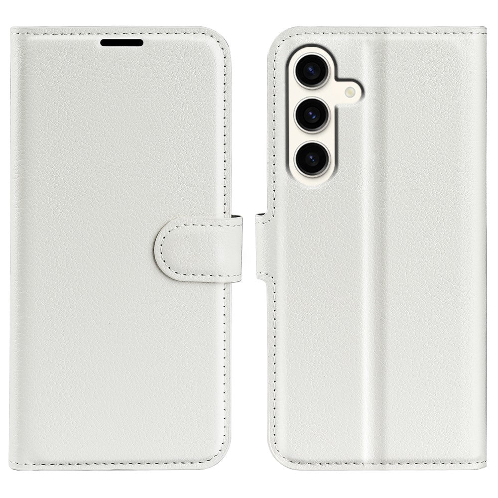 For Samsung Galaxy S24+ Case Wallet Stand Litchi Texture Phone Cover
