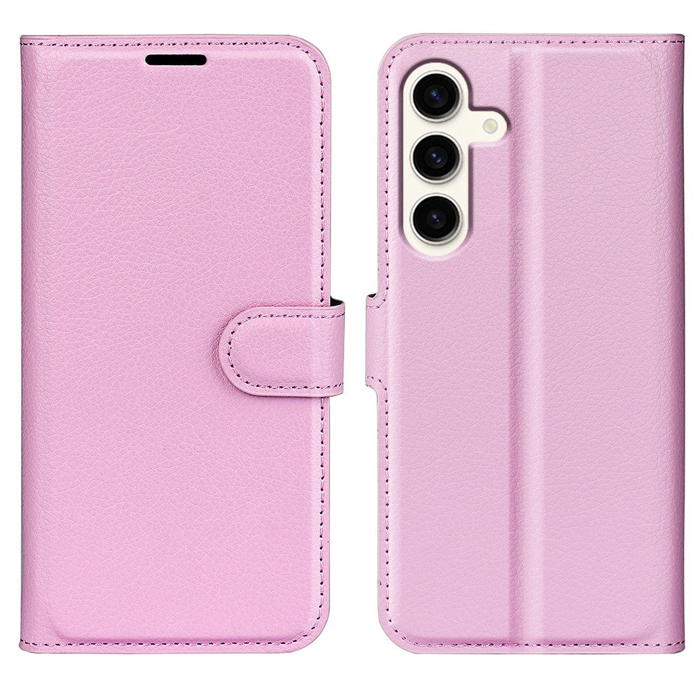 For Samsung Galaxy S24+ Case Wallet Stand Litchi Texture Phone Cover