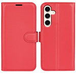 For Samsung Galaxy S24+ Case Wallet Stand Litchi Texture Phone Cover