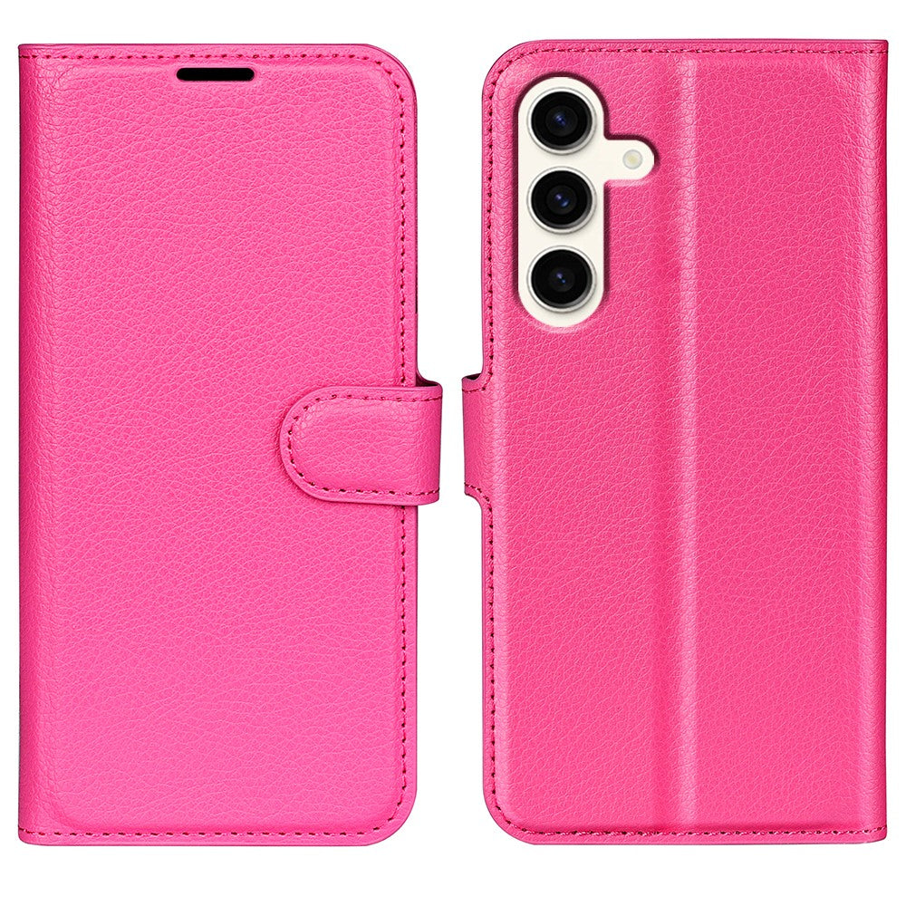 For Samsung Galaxy S24+ Case Wallet Stand Litchi Texture Phone Cover