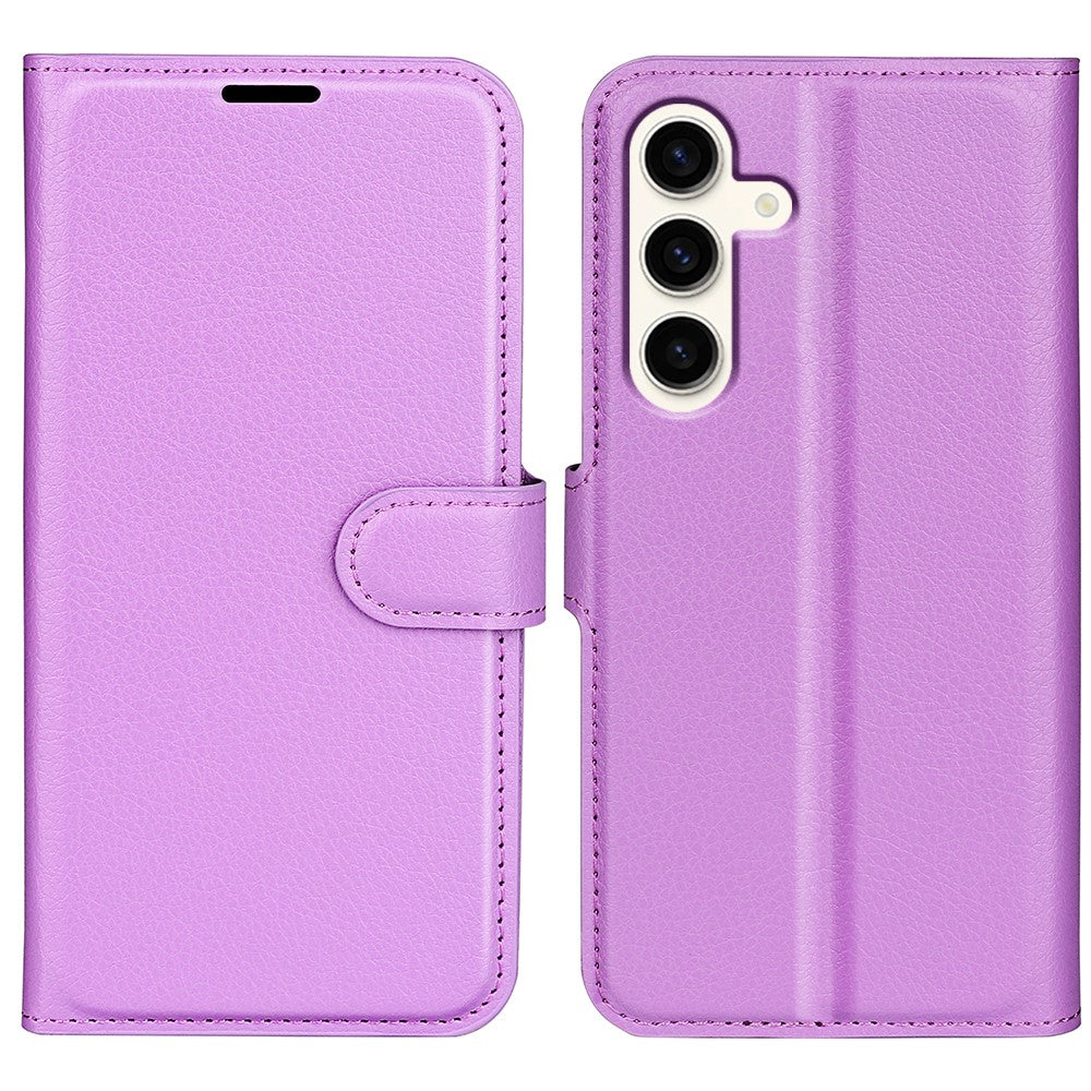 For Samsung Galaxy S24+ Case Wallet Stand Litchi Texture Phone Cover