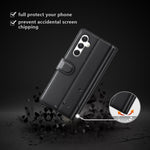 For Samsung Galaxy S24 Case Genuine Split Leather Phone Cover with Wallet Stand