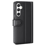 For Samsung Galaxy S24 Case Genuine Split Leather Phone Cover with Wallet Stand