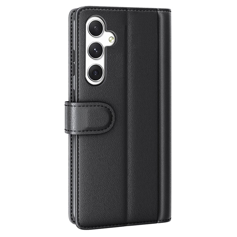 For Samsung Galaxy S24 Case Genuine Split Leather Phone Cover with Wallet Stand