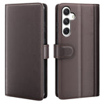 For Samsung Galaxy S24 Case Genuine Split Leather Phone Cover with Wallet Stand