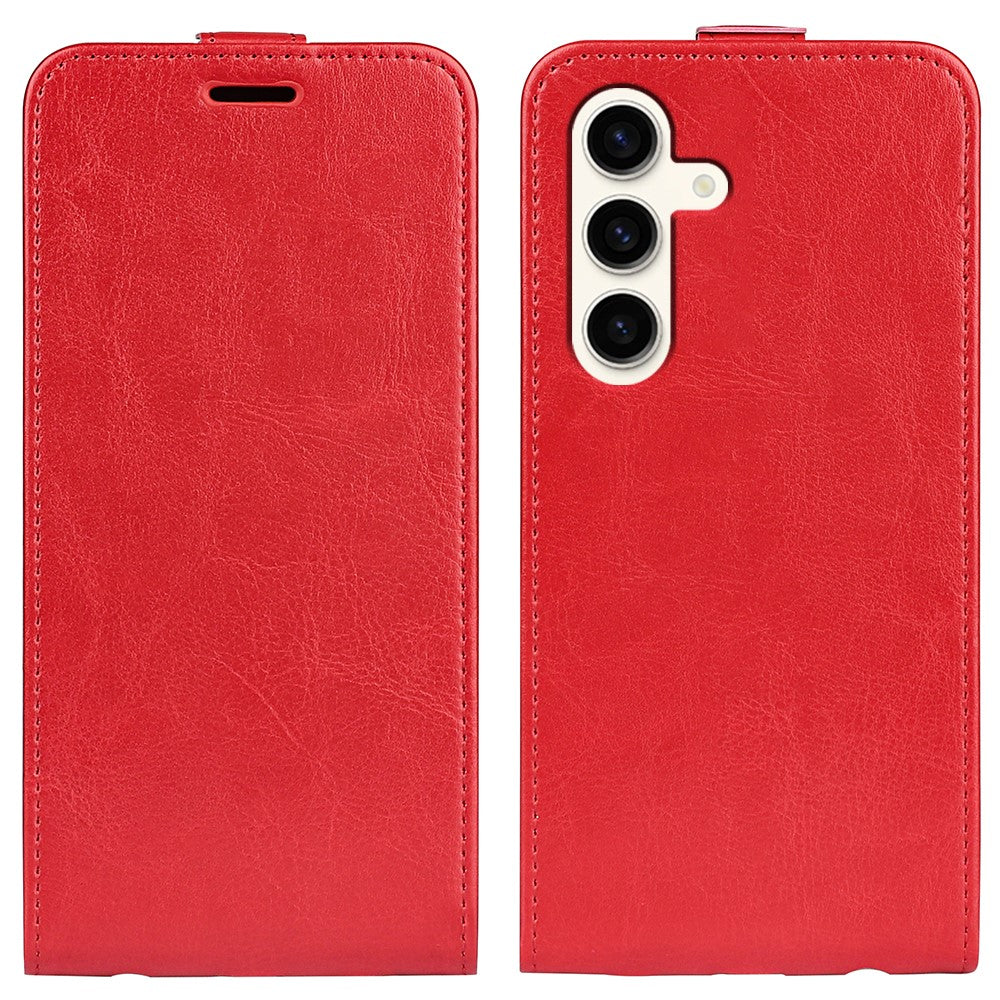 For Samsung Galaxy S24+ Case PU Leather Vertical Flip Phone Cover