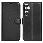 For Samsung Galaxy S24 Case Magnetic Closure Litchi Texture Leather Phone Cover