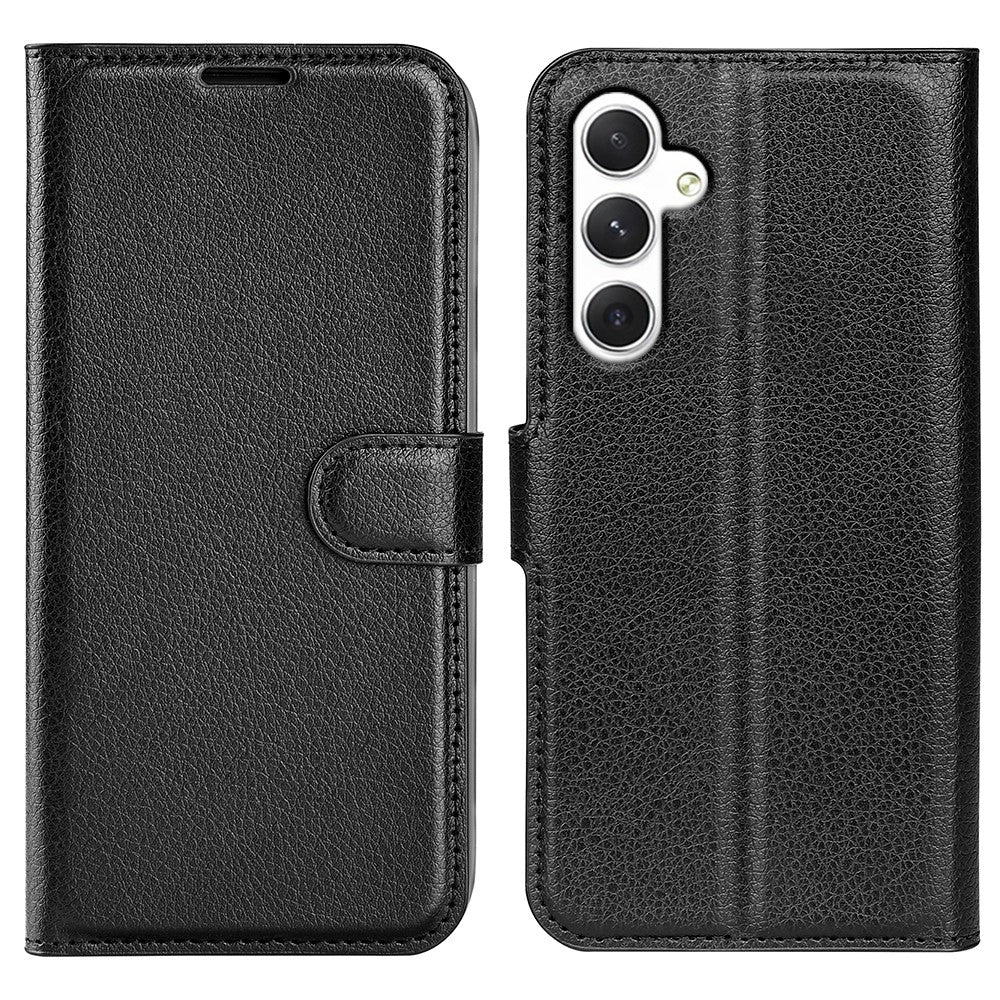 For Samsung Galaxy S24 Case Magnetic Closure Litchi Texture Leather Phone Cover
