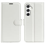 For Samsung Galaxy S24 Case Magnetic Closure Litchi Texture Leather Phone Cover