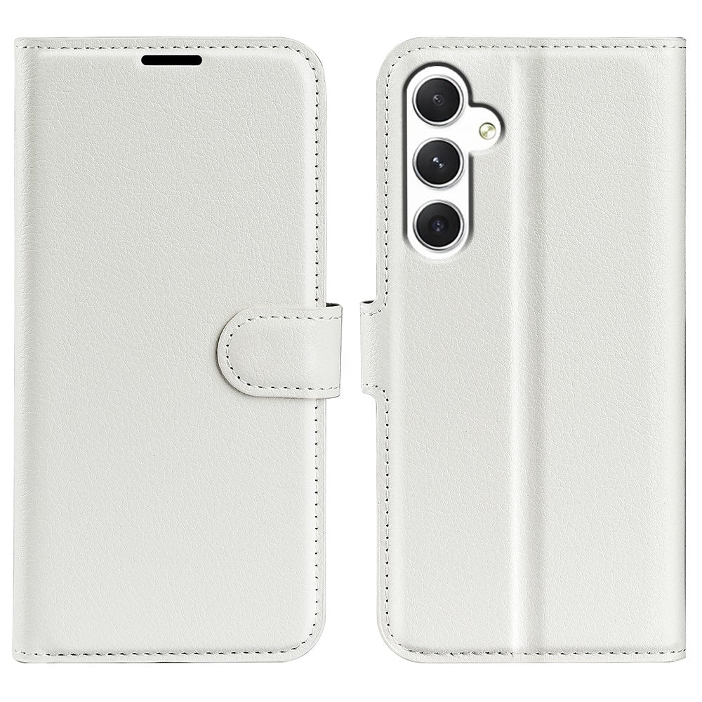 For Samsung Galaxy S24 Case Magnetic Closure Litchi Texture Leather Phone Cover
