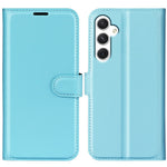 For Samsung Galaxy S24 Case Magnetic Closure Litchi Texture Leather Phone Cover