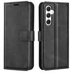For Samsung Galaxy S24 Case PU Leather Calf Texture Full Protective Phone Cover