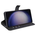 For Samsung Galaxy S24 Case PU Leather Calf Texture Full Protective Phone Cover