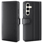 For Samsung Galaxy S24+ Case Genuine Split Leather Phone Cover with Wallet Stand