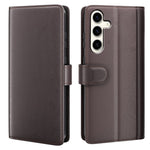For Samsung Galaxy S24+ Case Genuine Split Leather Phone Cover with Wallet Stand
