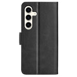 For Samsung Galaxy S24+ Case Dual Magnetic Clasp Folio PU Leather Phone Cover