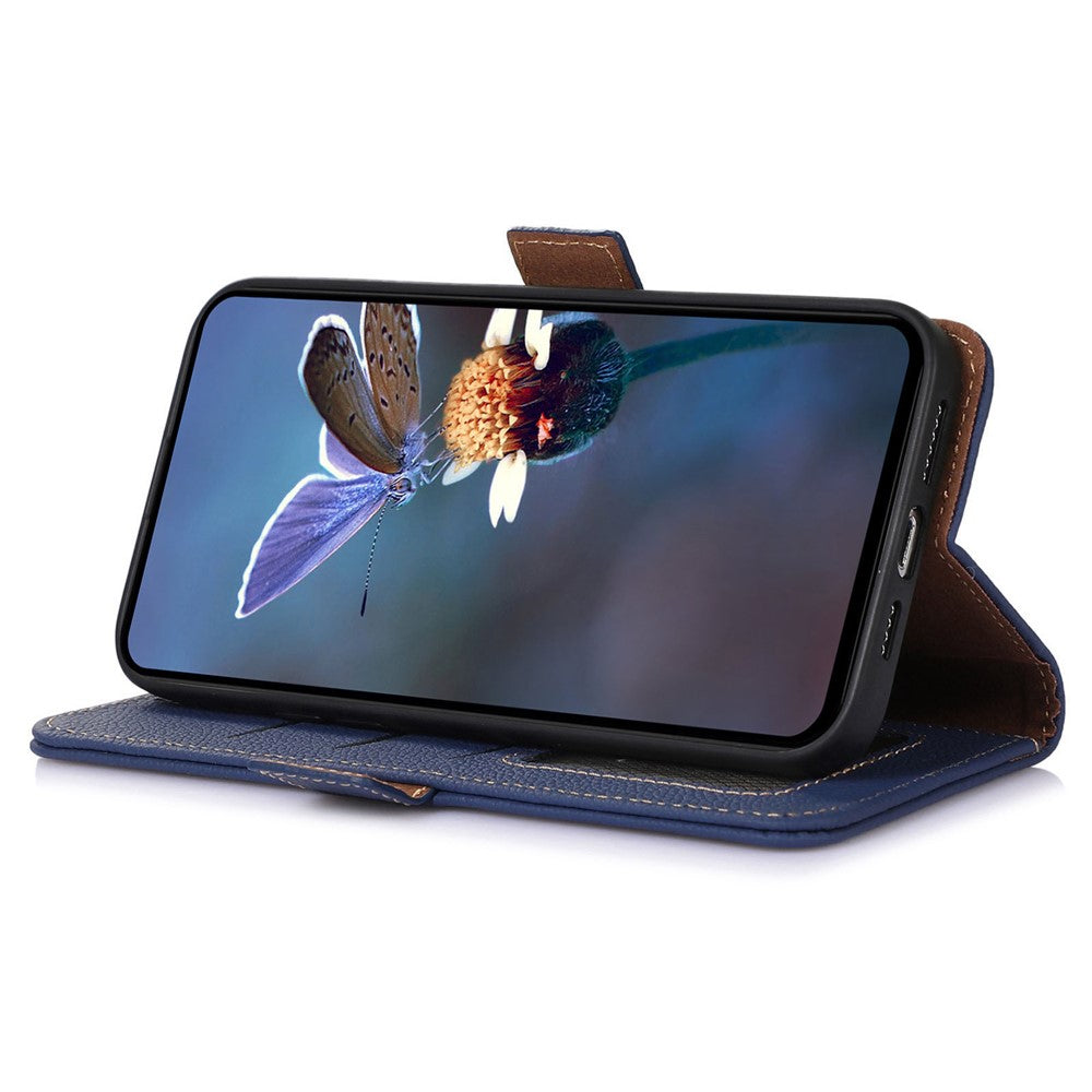 For Xiaomi Redmi 13C 4G / 13C 5G / Poco C65 4G / Poco M6 5G / 13R 5G Case Genuine Cow Leather Cover with RFID Blocking Wallet