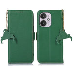 For Xiaomi Redmi 13C 4G / 13C 5G / Poco C65 4G / Poco M6 5G / 13R 5G Case Genuine Cow Leather Cover with RFID Blocking Wallet