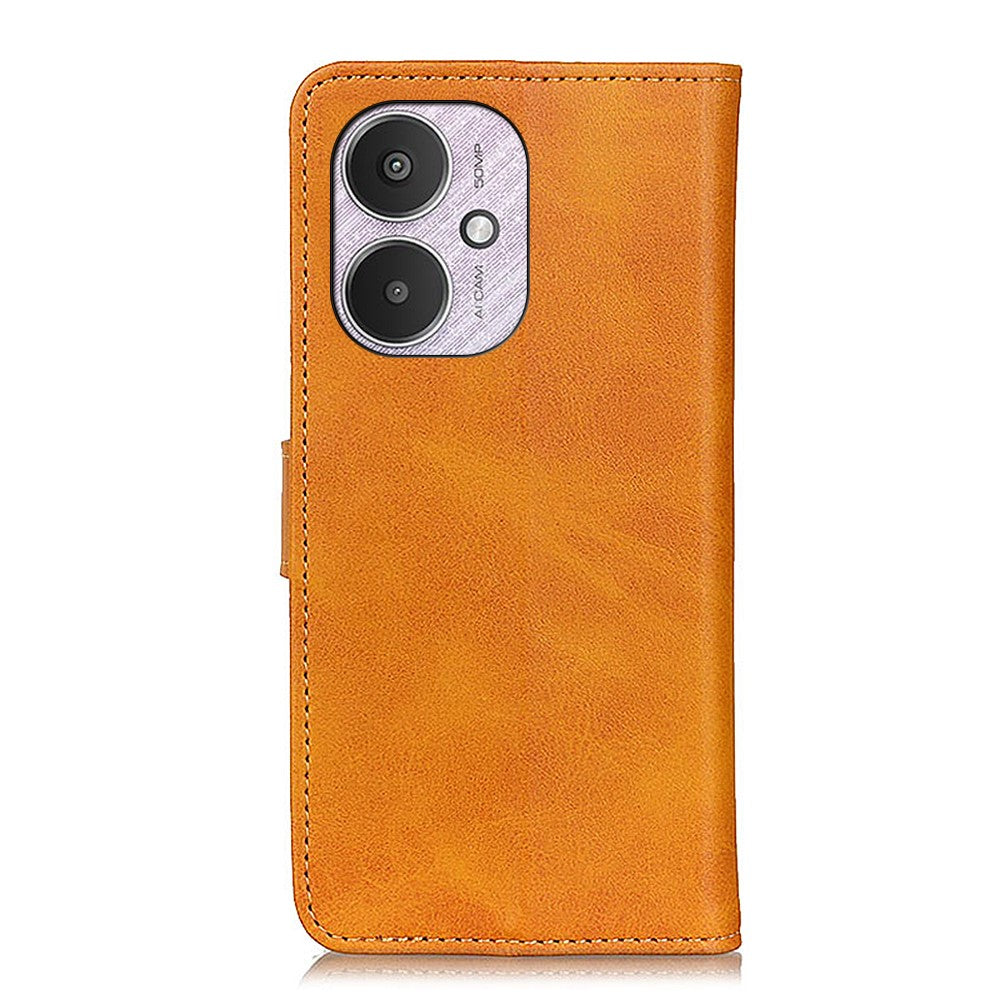 For Xiaomi Redmi 13C 4G / 13C 5G / Poco C65 4G / Poco M6 5G / 13R 5G Case Wallet Cowhide Texture Phone Stand Cover