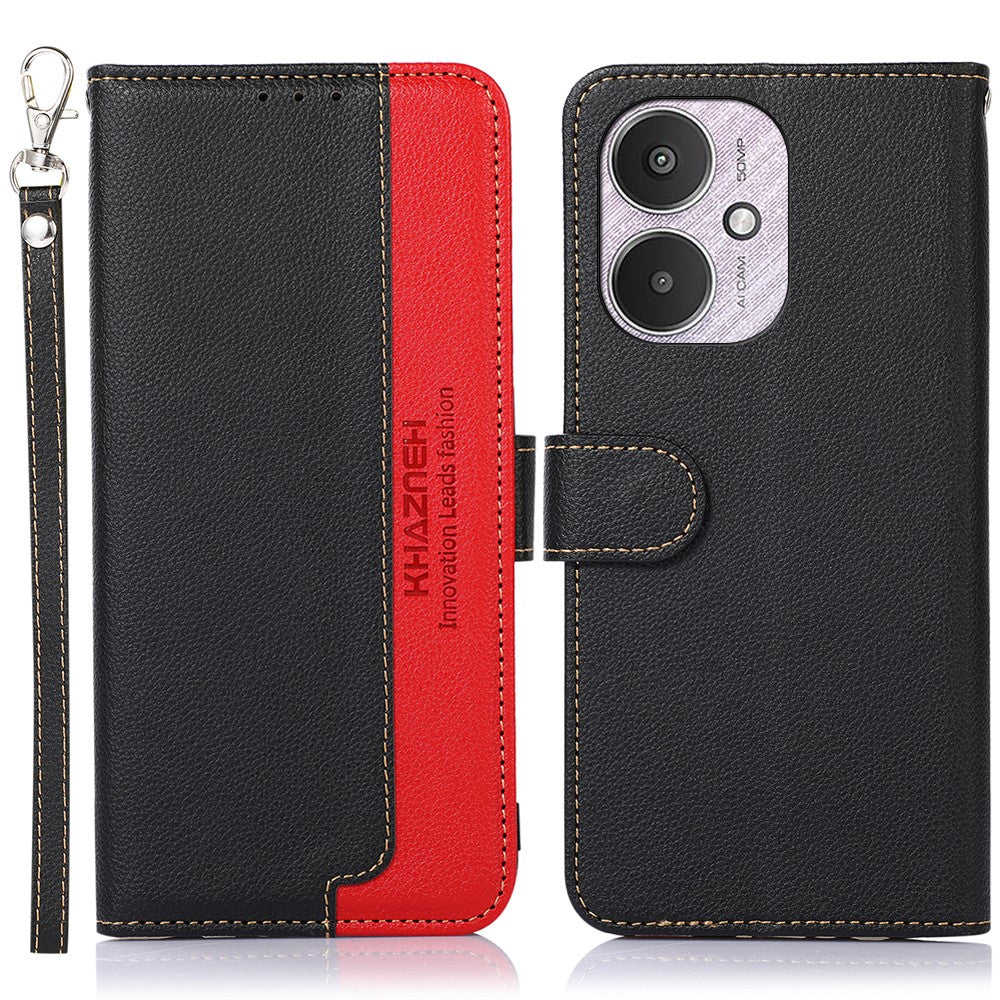 KHAZNEH For Xiaomi Redmi 13C 4G / 13C 5G / Poco C65 4G / Poco M6 5G / 13R 5G Case RFID Blocking Phone Leather Cover