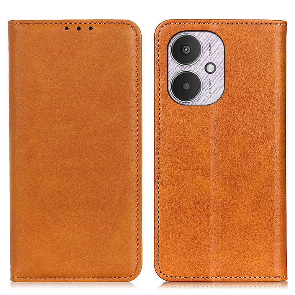 For Xiaomi Redmi 13C 4G / 13C 5G / Poco C65 4G / Poco M6 5G / 13R 5G Case Split Leather Magnetic Auto-Absorbed Phone Cover