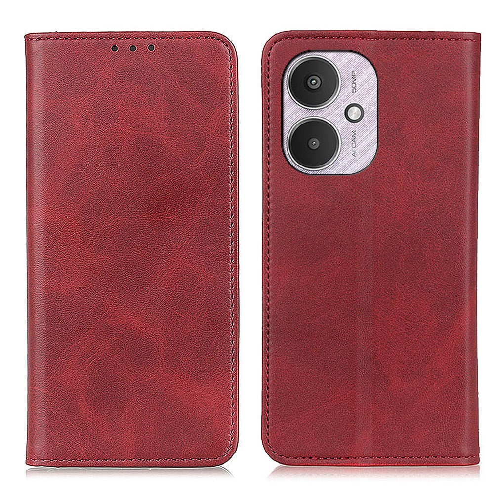 For Xiaomi Redmi 13C 4G / 13C 5G / Poco C65 4G / Poco M6 5G / 13R 5G Case Split Leather Magnetic Auto-Absorbed Phone Cover