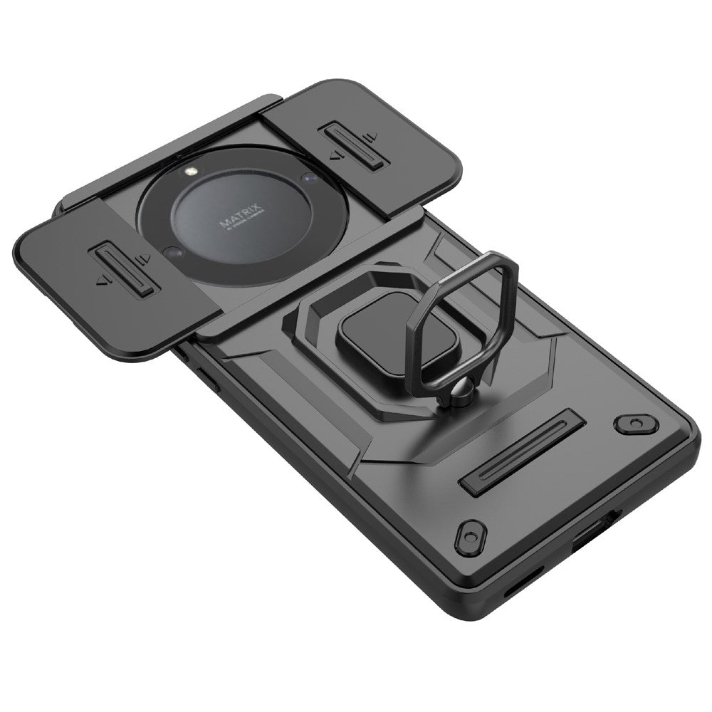 For Honor X40 5G / X9a 5G / Magic5 Lite 5G Case Phone Kickstand Cover with Slide Lens Guard