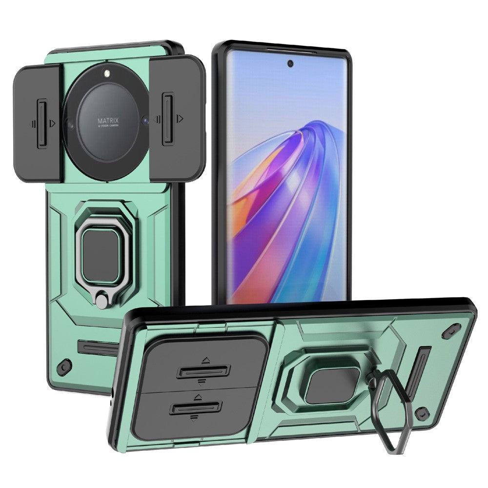 For Honor X40 5G / X9a 5G / Magic5 Lite 5G Case Phone Kickstand Cover with Slide Lens Guard
