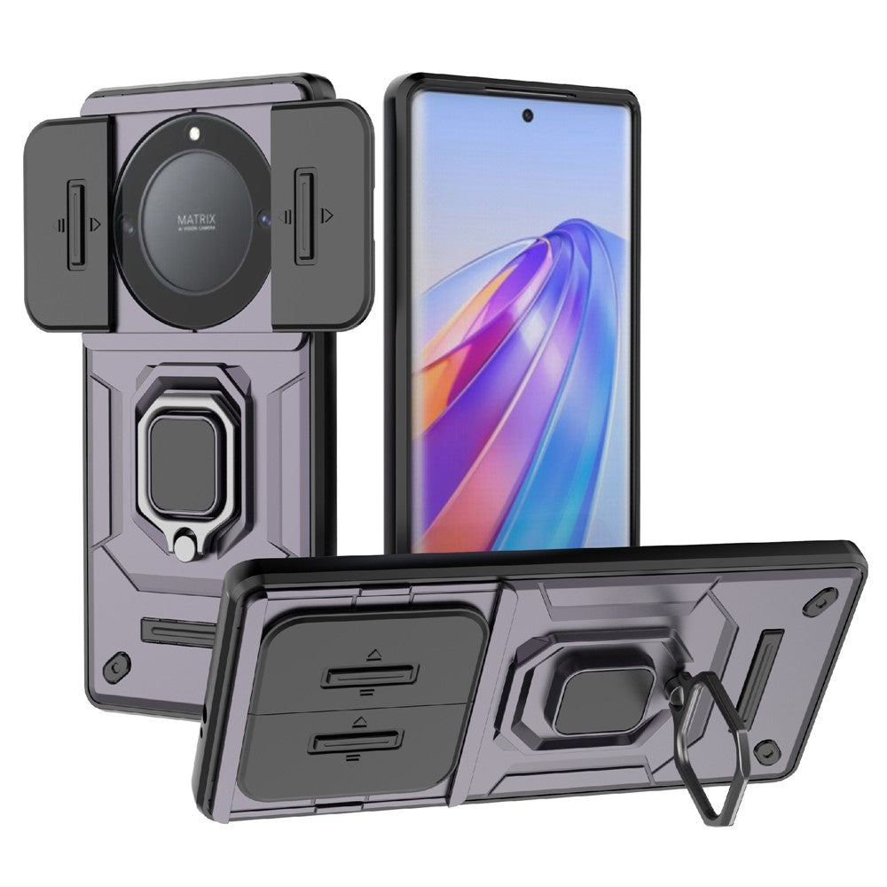 For Honor X40 5G / X9a 5G / Magic5 Lite 5G Case Phone Kickstand Cover with Slide Lens Guard