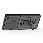 For Honor X50 5G Case Slide Lens Protection PC + TPU Kickstand Cover