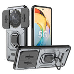For Honor X50 5G Case Slide Lens Protection PC + TPU Kickstand Cover