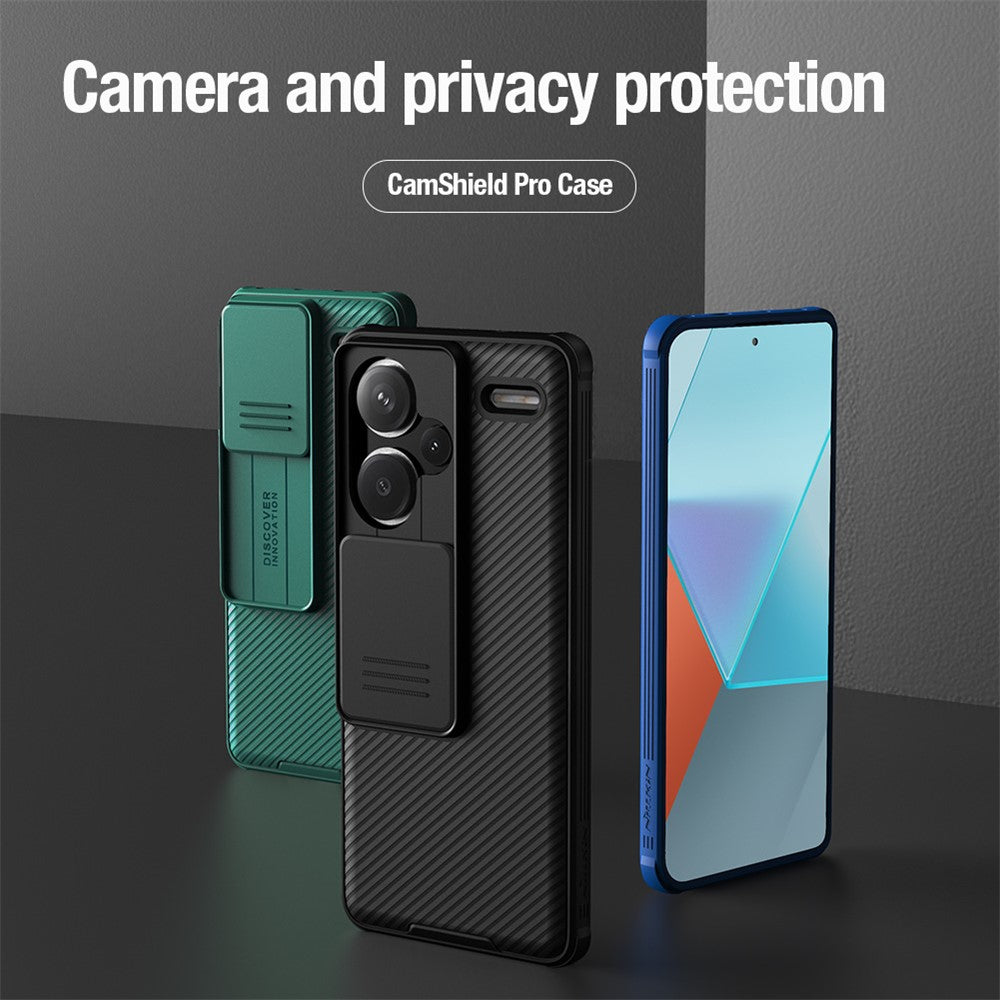 NILLKIN CamShield Pro Series For Xiaomi Redmi Note 13 Pro+ 5G Case PC+TPU Smart Phone Cover + Slide Camera Lid