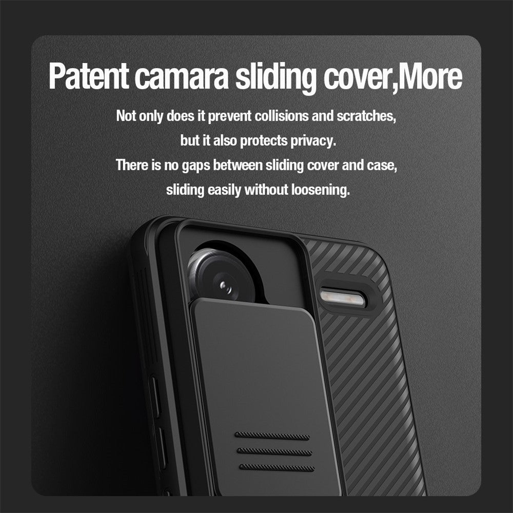 NILLKIN CamShield Pro-serien för Xiaomi Redmi Note 13 Pro+ 5G-skal PC+TPU smartmobilskydd + skjutbart kameralock
