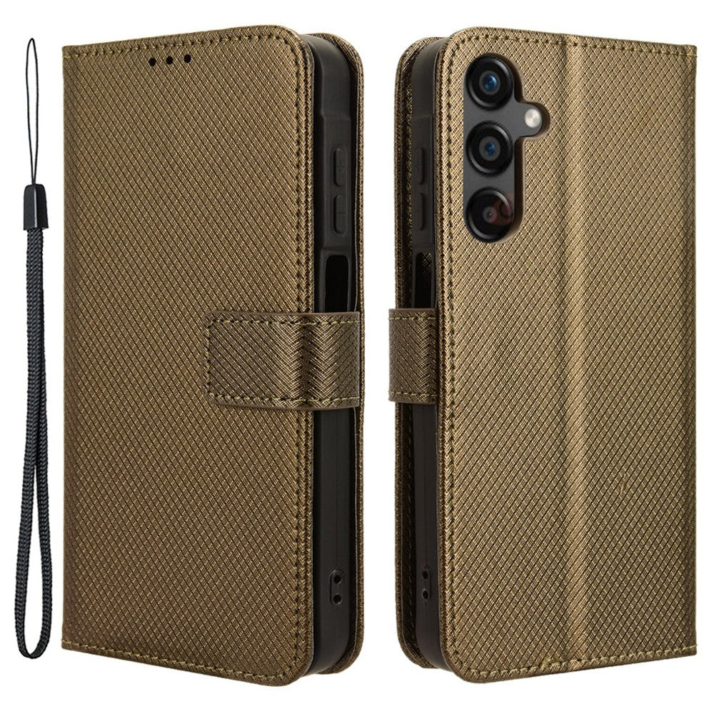 For Samsung Galaxy A25 5G (Global) (161.0 x 76.5 x 8.3mm) Case PU Leather Folio Flip Stand Protective Phone Cover
